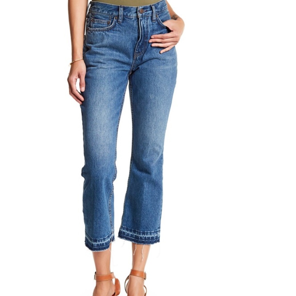 Free people Stone Blue High Release Boot cut Jeans